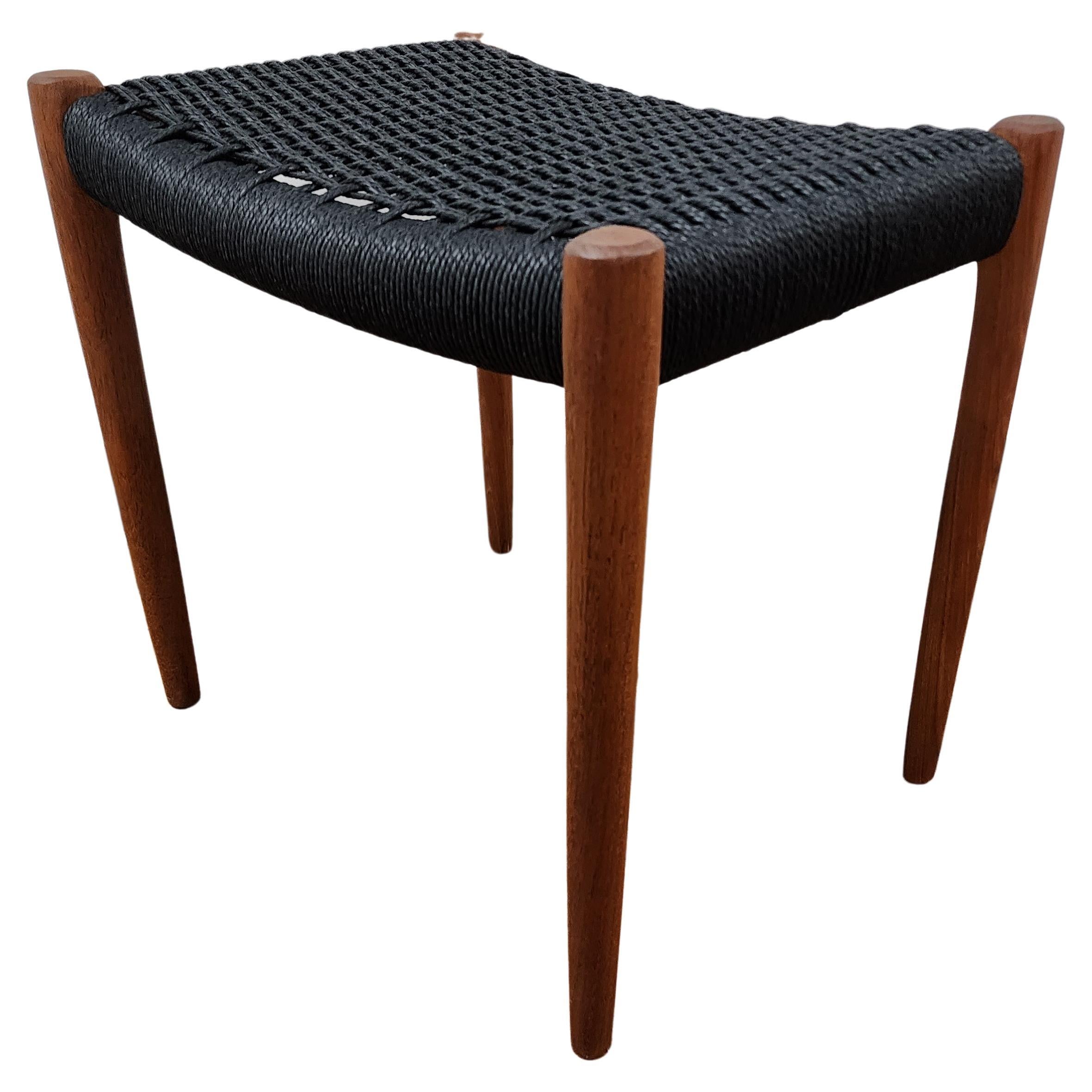 Mid-Century Teak Stool by Niels Moller For Sale