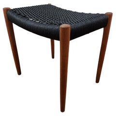 Retro Mid-Century Teak Stool by Niels Moller