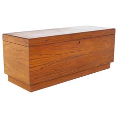 Mid Century Teak Storage Trunk Bench