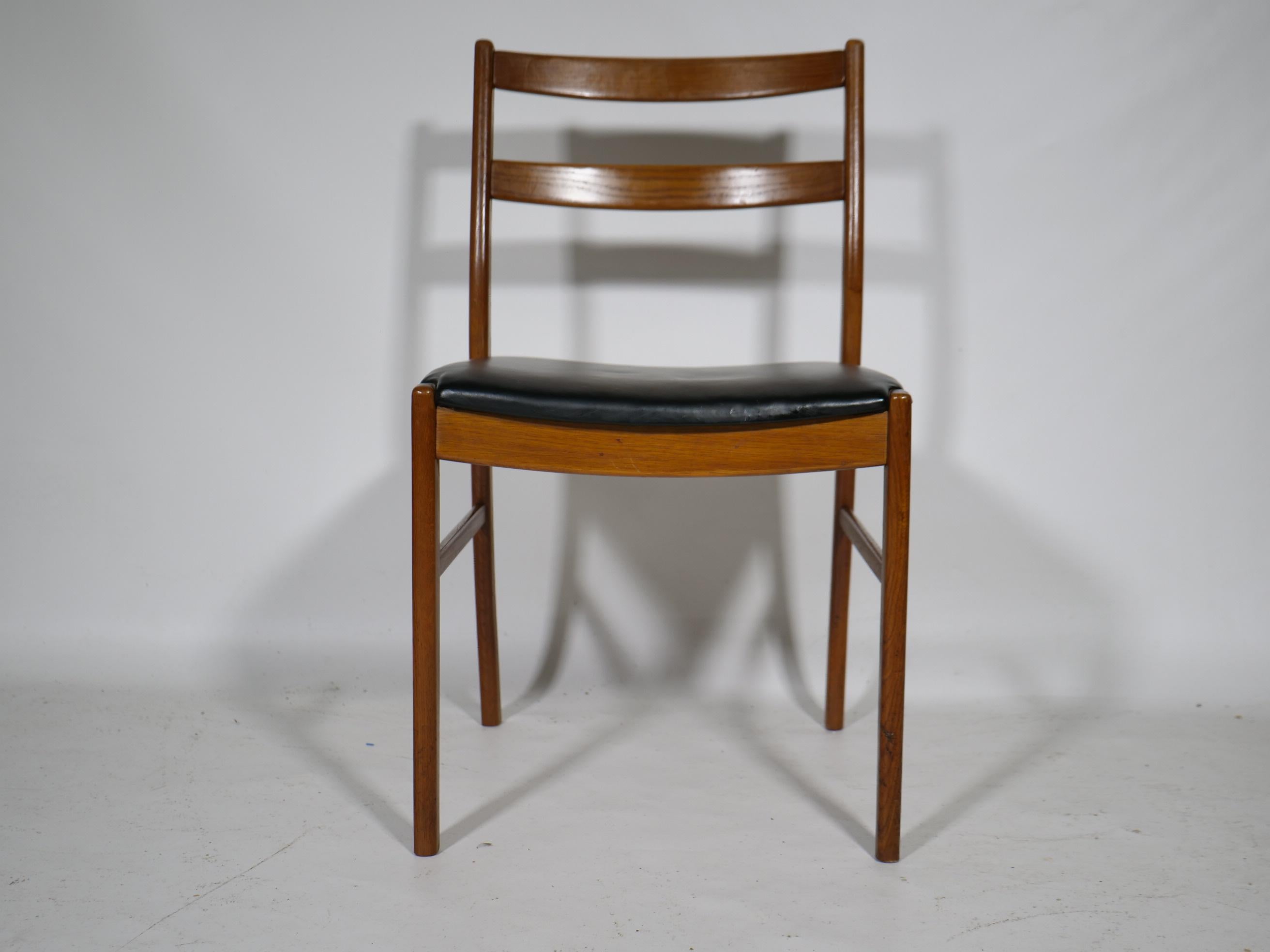 Mid-Century Teak Stühle Aus Schweden Set of 4, 1960er For Sale 1