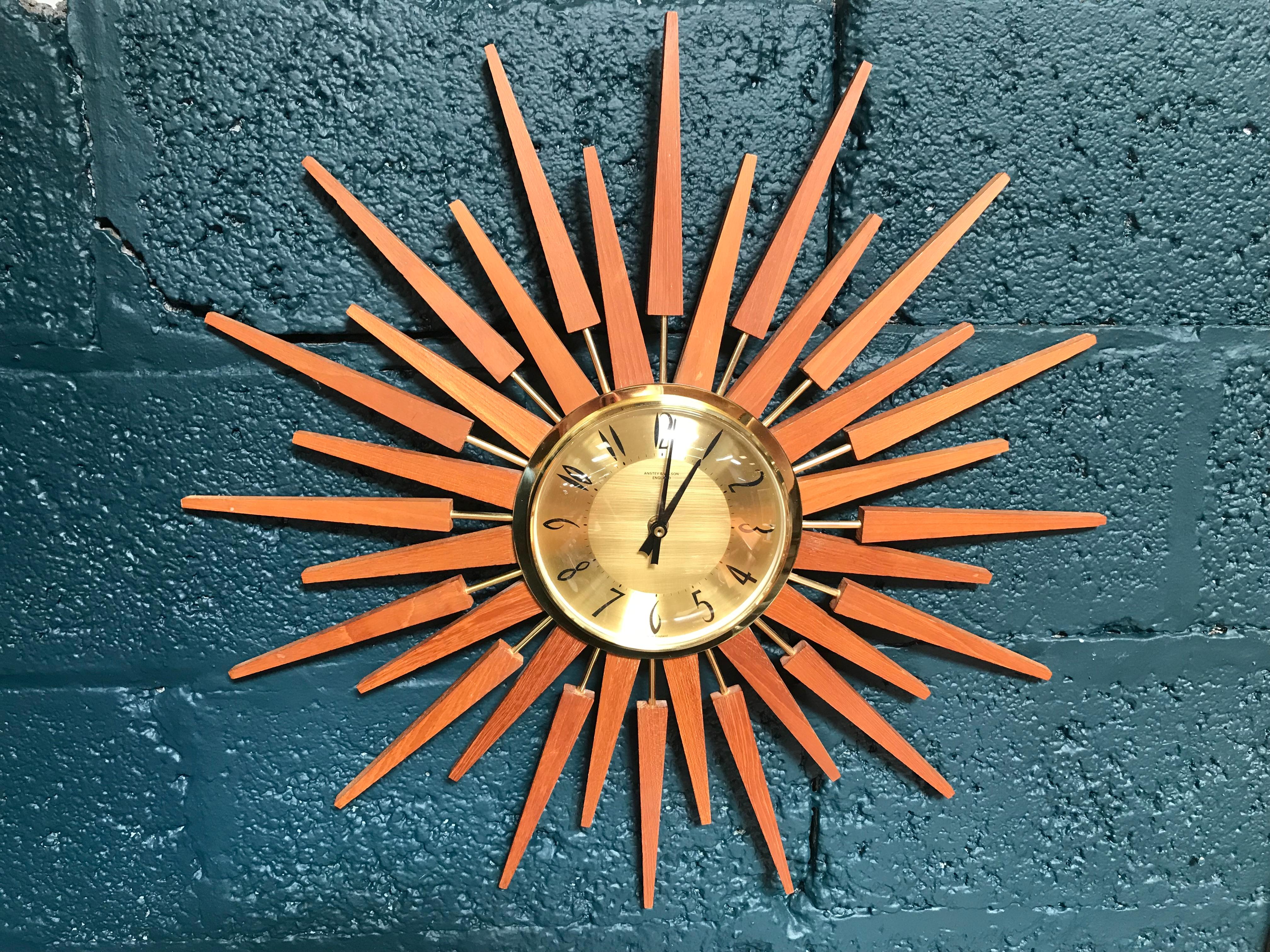 anstey and wilson sunburst clock