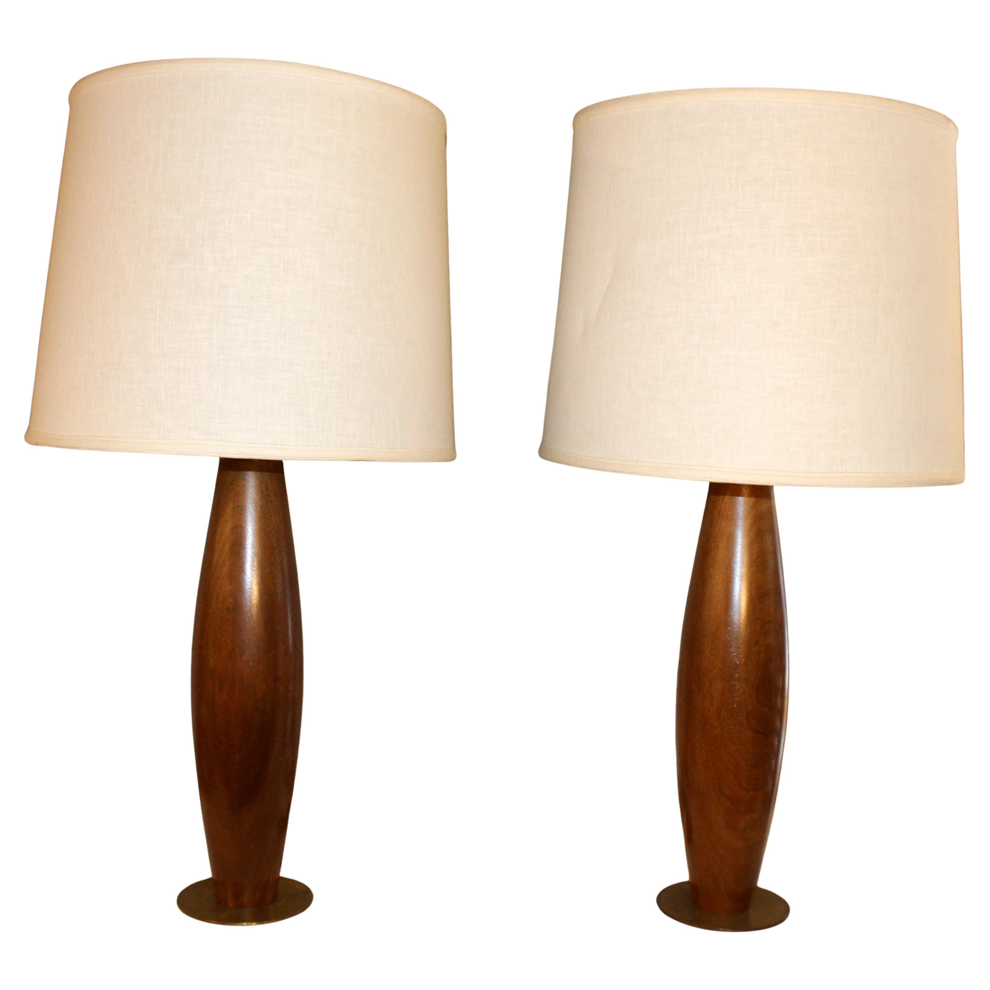 Lampade da tavolo in teak del metà del secolo scorso di Stuart Ross James  per Hansen in vendita