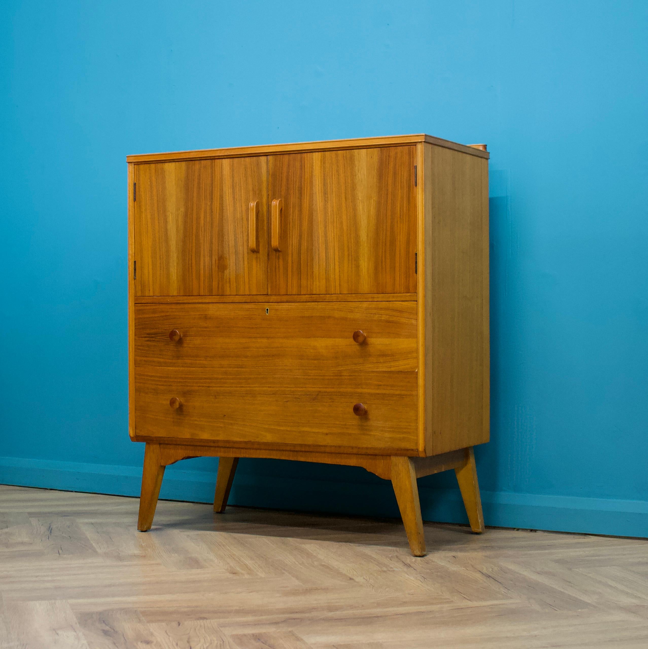 British Mid Century Teak Tallboy Chest from Golden Key, 1960s
