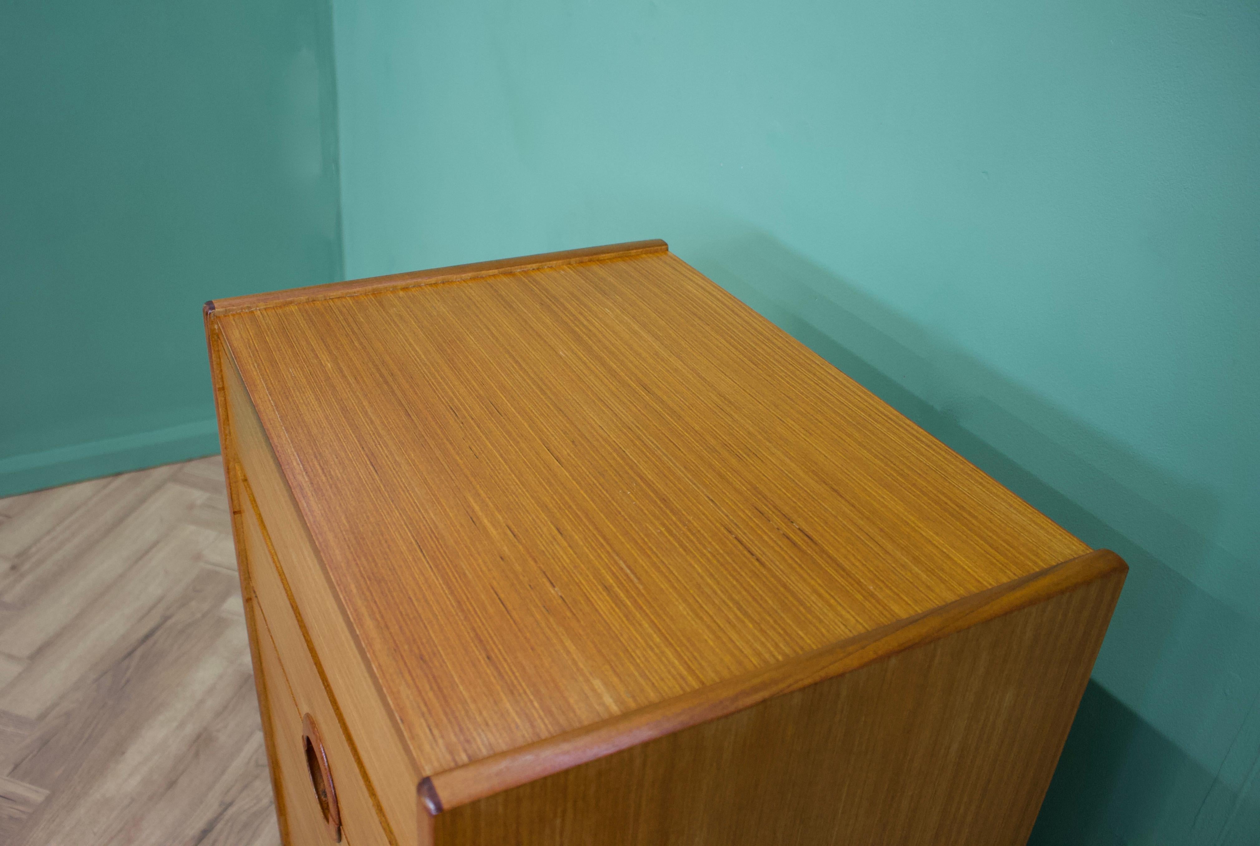 Midcentury Teak Tallboy Chest of Drawers, 1960s In Good Condition In South Shields, GB