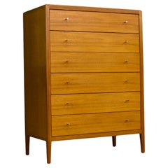 Vintage Mid-Century Teak Tallboy Chest of Drawers by Heals from Loughborough, 1950s