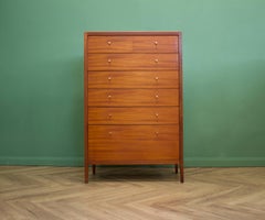 Midcentury Teak Tallboy Chest of Drawers by Heals from Loughborough, 1960s