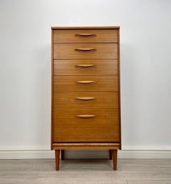 Mid Century Teak Tallboy Chest Of Drawers