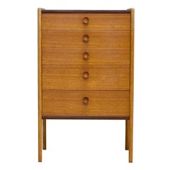 Commode haute en teck du milieu du siècle provenant de Hopewells, années 1960