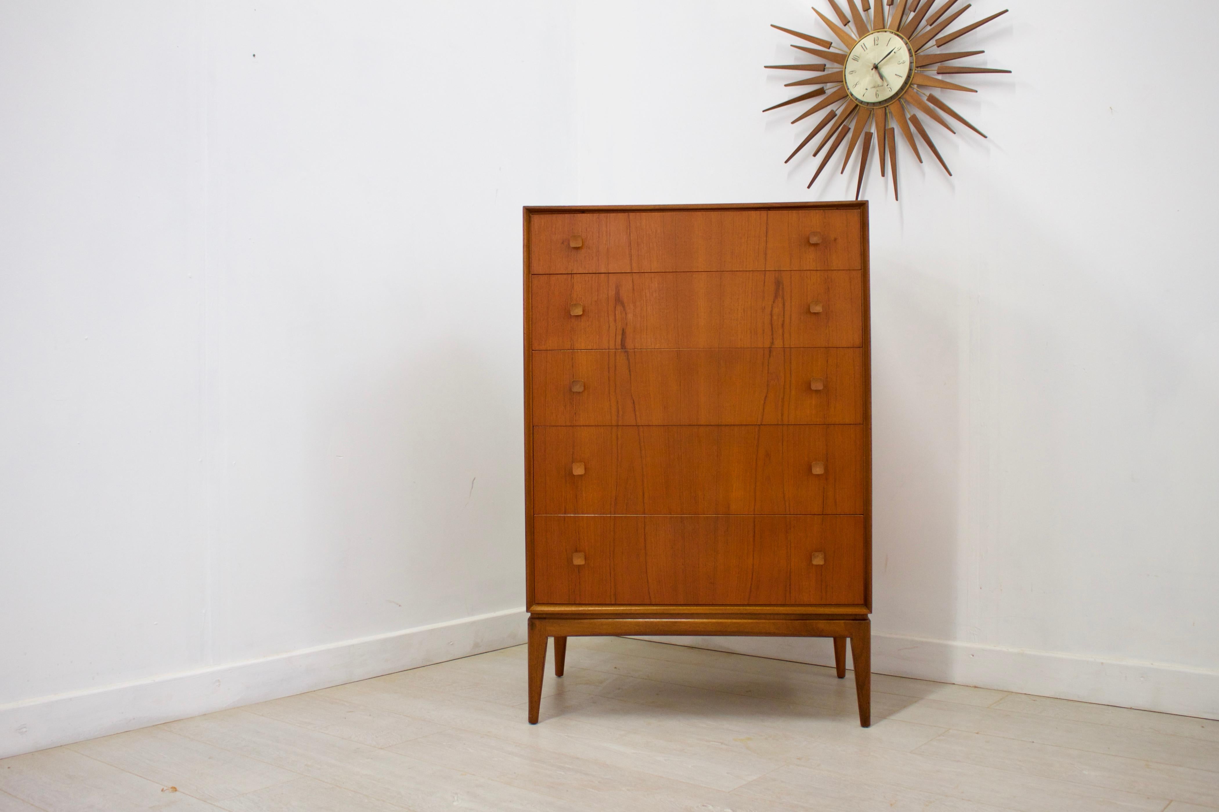 Midcentury Teak Tallboy Chest of Drawers from McIntosh, 1960s 2