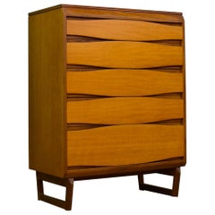 Mid Century Teak Tallboy Chest of Drawers from White & Newton, 1960s