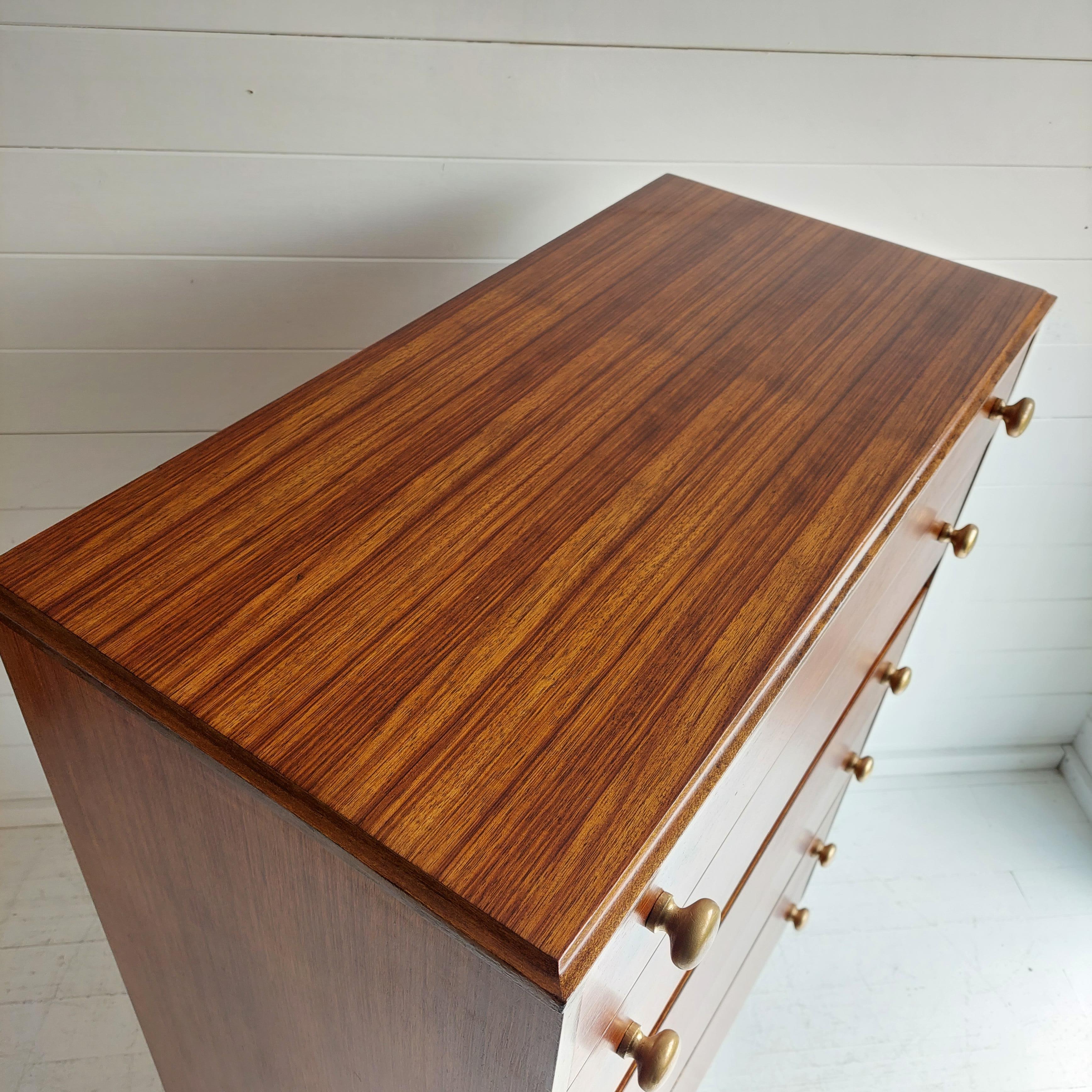 Midcentury Teak Tallboy Chest of Drawers Harris Lebus, 1960s In Good Condition In Leamington Spa, GB