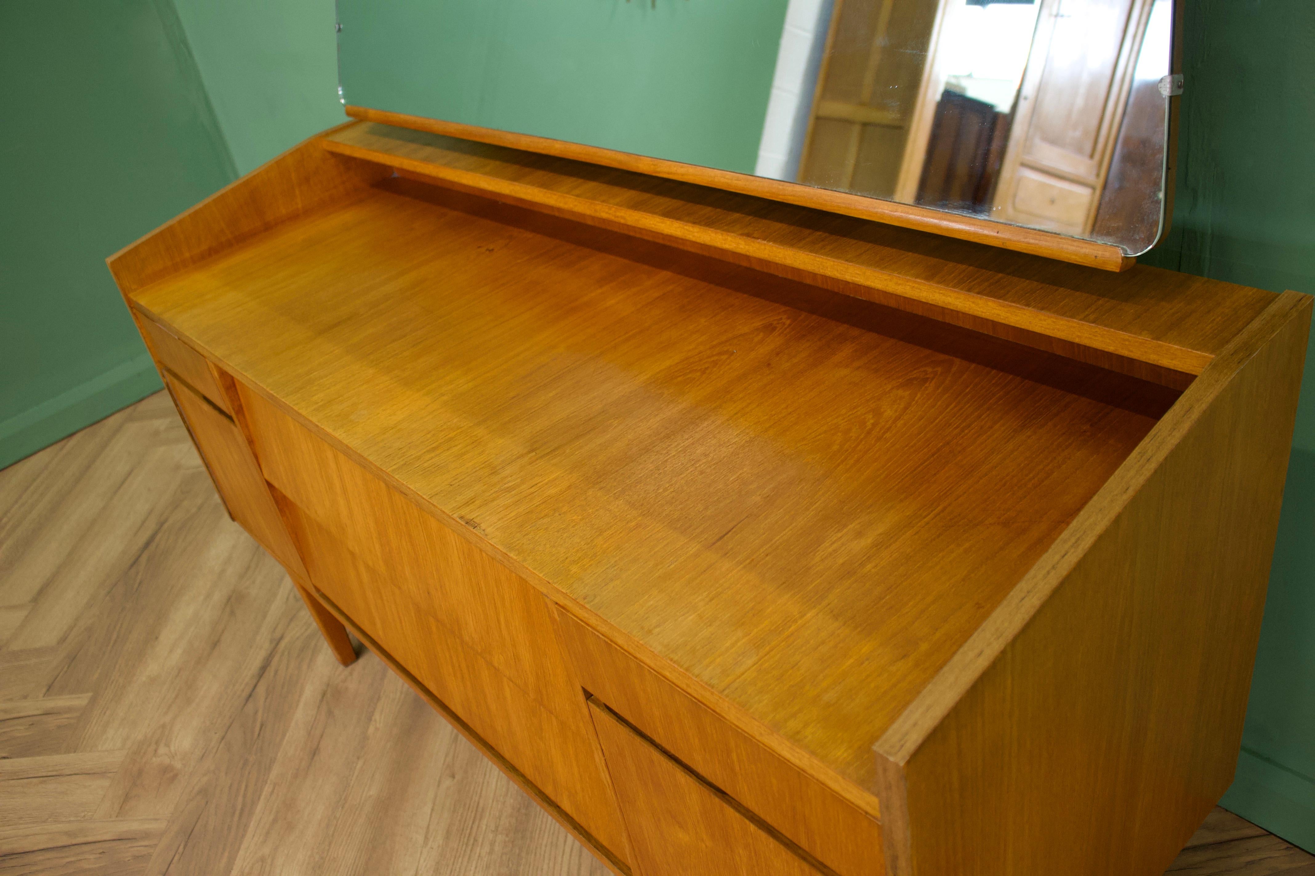 Mid Century Teak Tallboy Dressing Chest, 1960s In Good Condition For Sale In South Shields, GB
