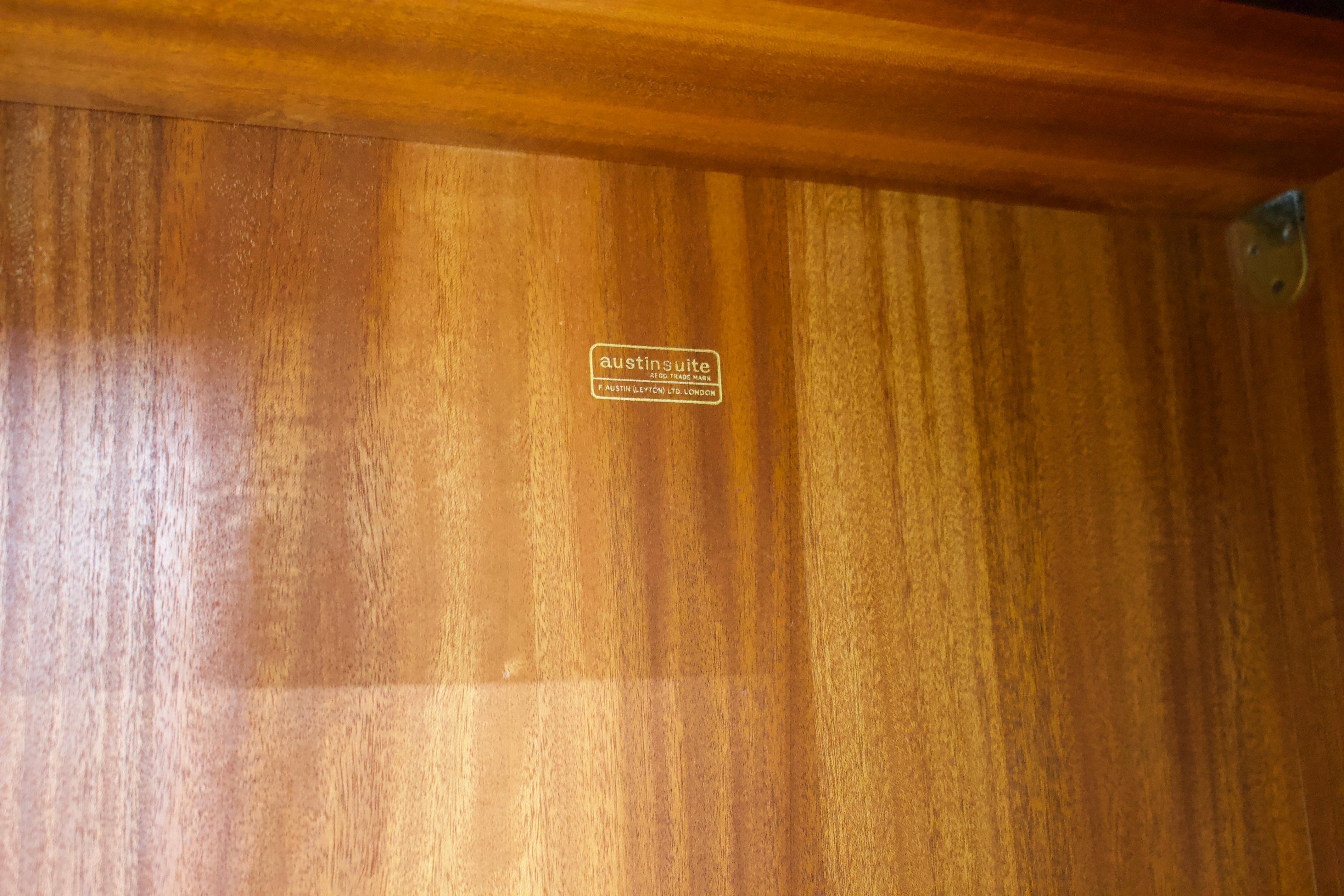 Mid Century Teak Tambour Wardrobe from Austinsuite, 1960s 3