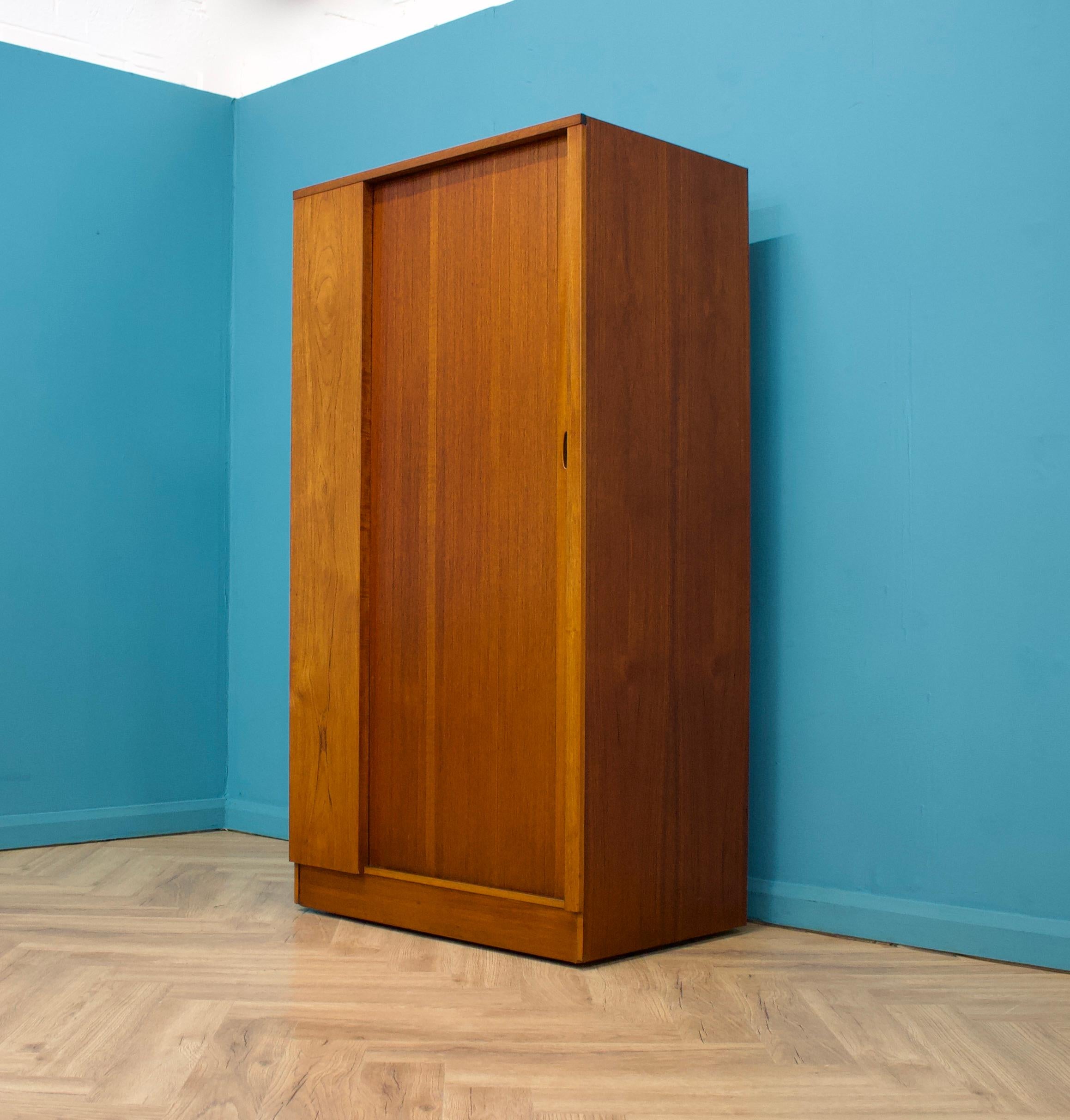 Mid-Century Modern Mid Century Teak Tambour Wardrobe from Austinsuite, 1960s