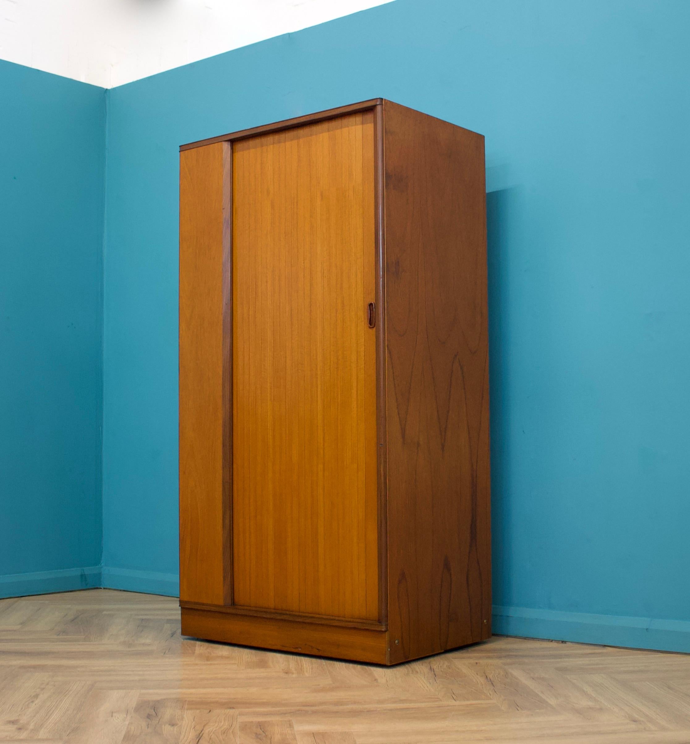 Mid-Century Modern Mid Century Teak Tambour Wardrobe from Austinsuite, 1960s
