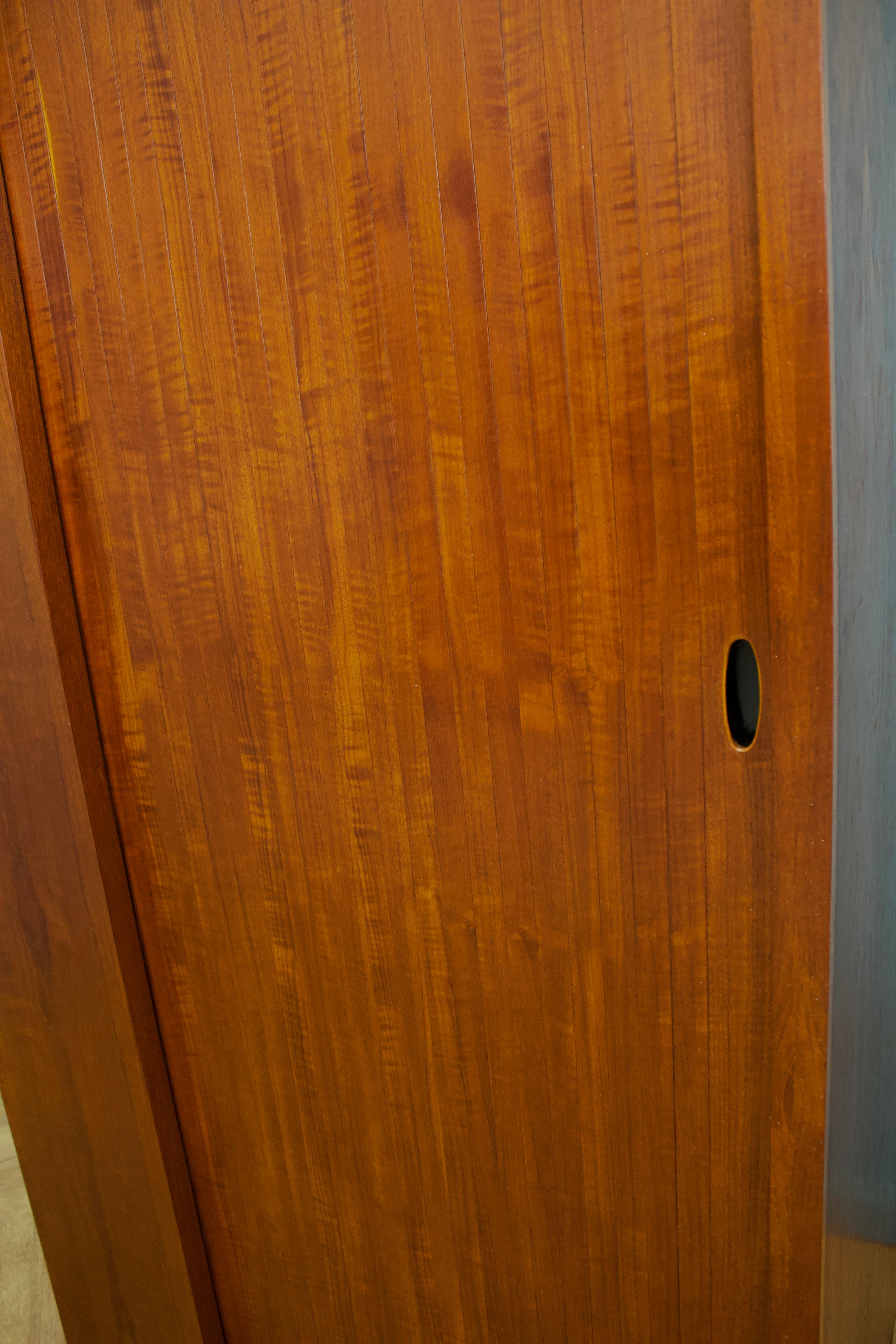 Mid Century Teak Tambour Wardrobe from Austinsuite, 1960s In Good Condition In South Shields, GB