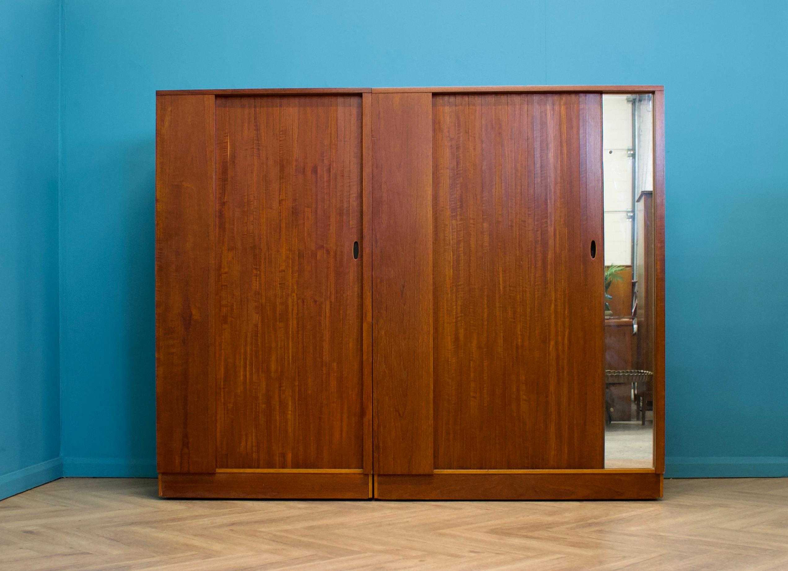 Mid Century Teak Tambour Wardrobe from Austinsuite, 1960s 2