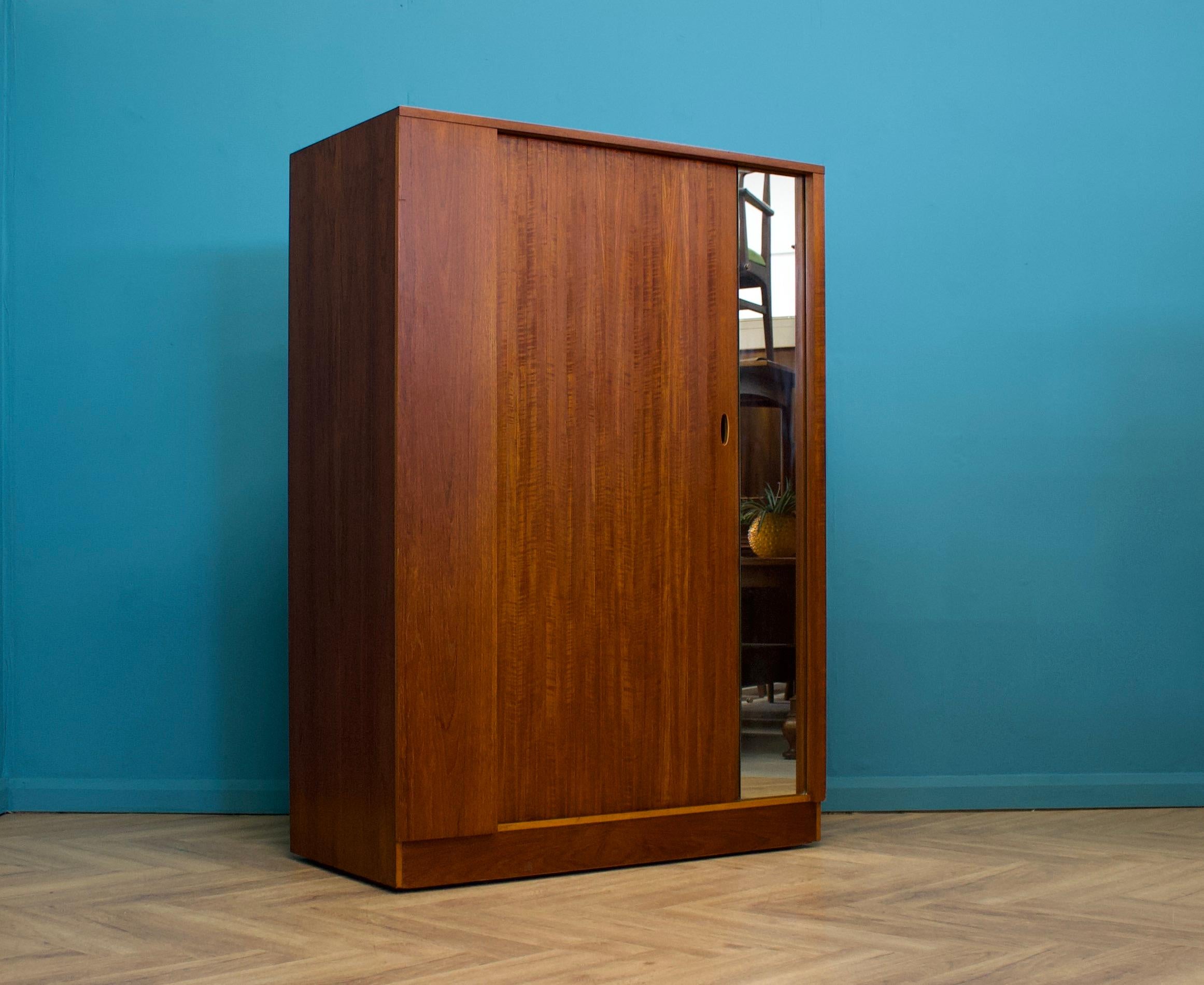 Mid Century Teak Tambour Wardrobe from Austinsuite, 1960s 2