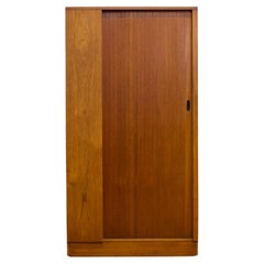 Vintage Mid Century Teak Tambour Wardrobe from Austinsuite, 1960s