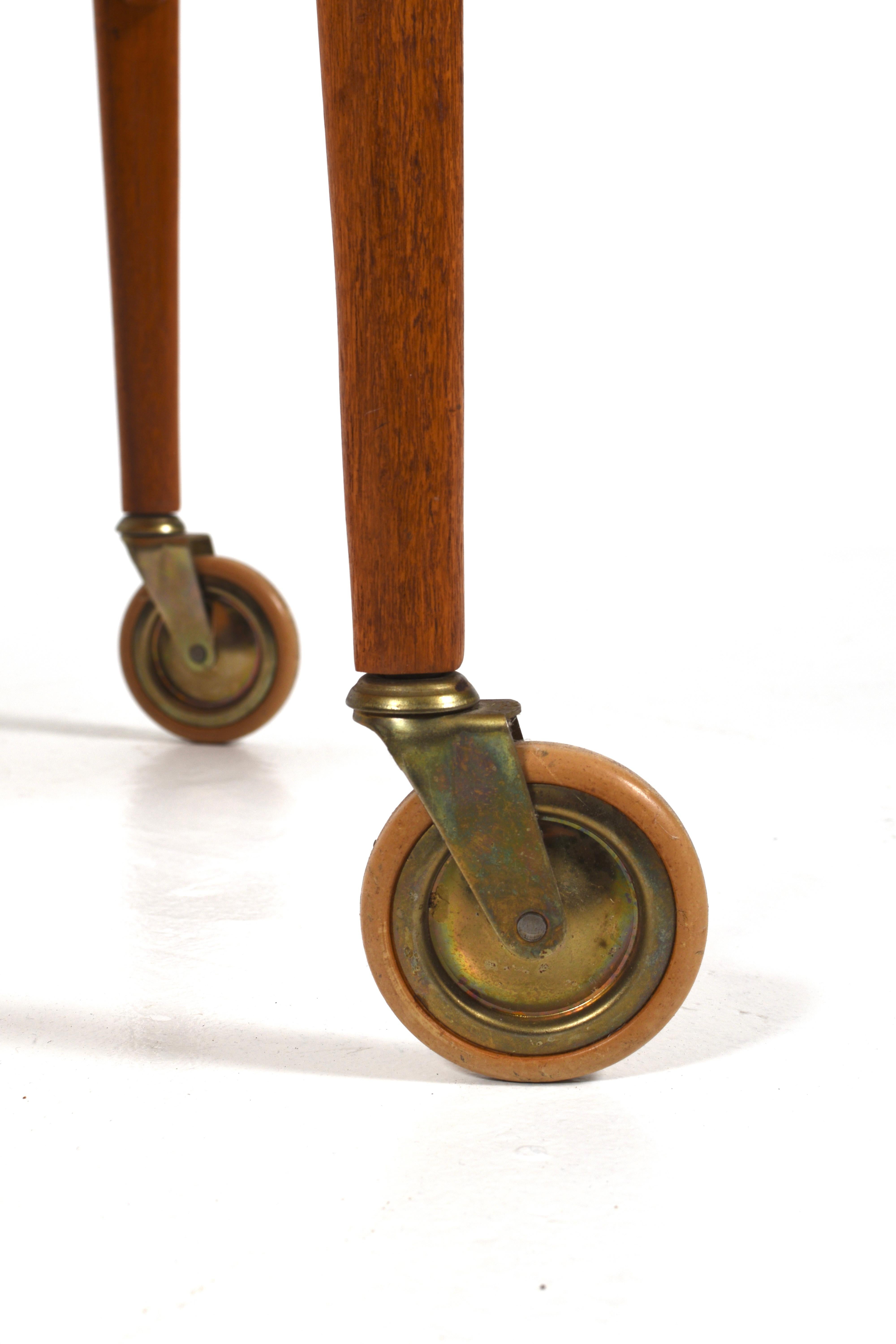 Swedish Mid-Century Teak “Thea” Trolley, Bar Cart by Yngve Ekström, Sweden, 1950s For Sale