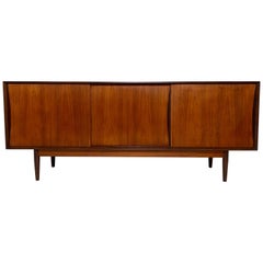 Midcentury Teak Three Door Credenza, Made in Sweden, circa 1960s