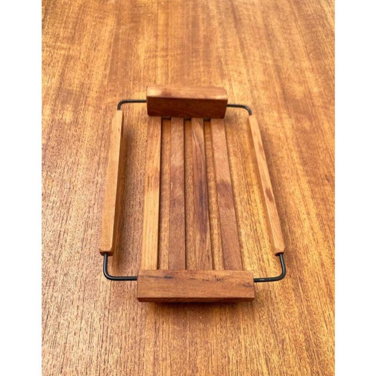 Metallo Vassoio in teak di metà secolo, anni '60 in vendita