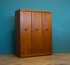 Mid Century Teak Triple Door Wardrobe from Elliots of Newbury 1960s