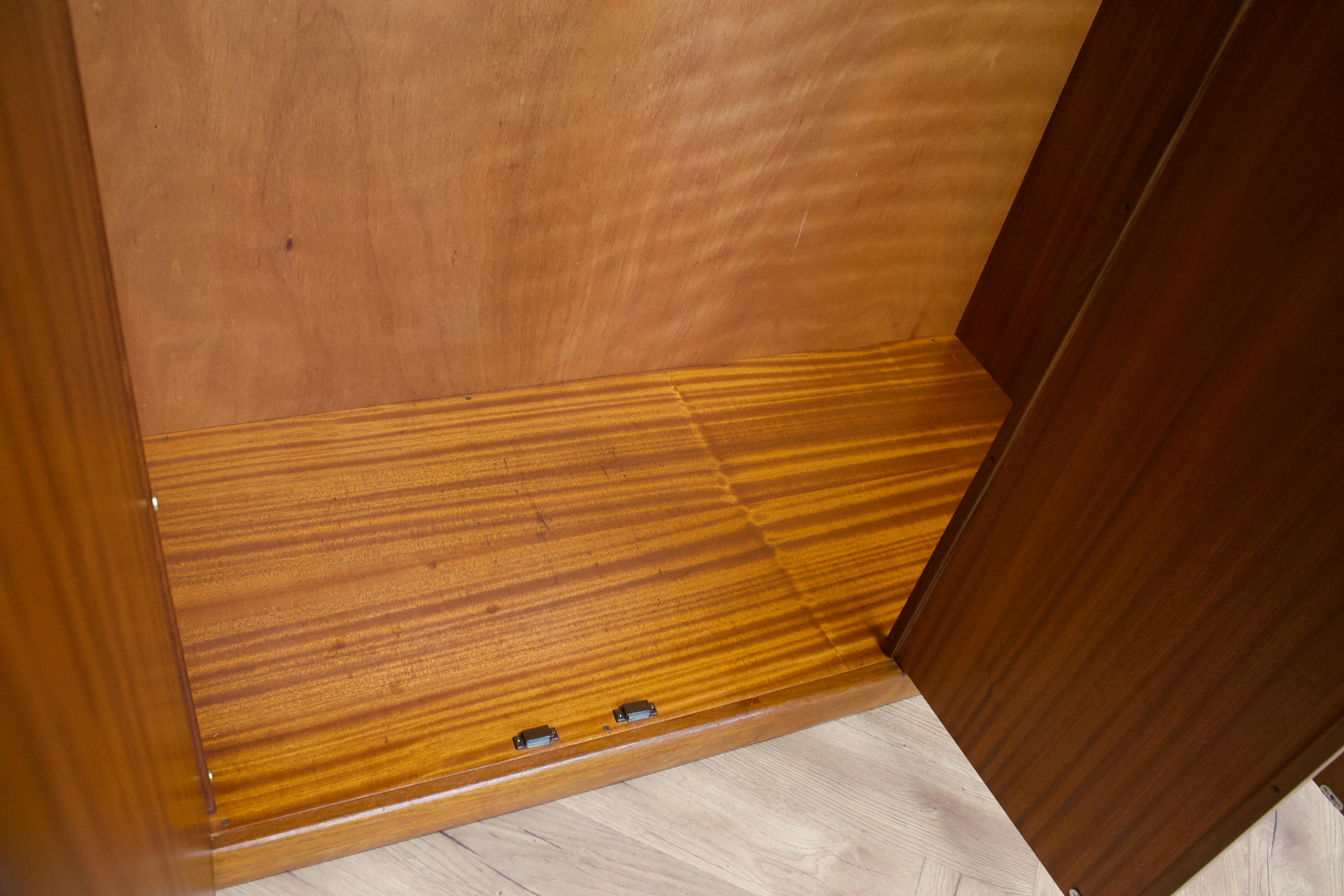 20th Century Mid Century Teak Triple Door Wardrobe from Elliots of Newbury 1960s