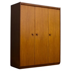 Mid Century Teak Triple Door Wardrobe from White and Newton, 1960s