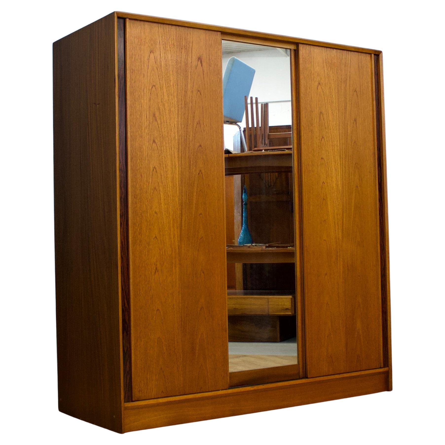 Mid Century Teak Triple Sliding Door Wardrobe from Austinsuite, 1960s