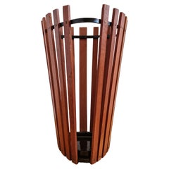 Mid Century Teak Umbrella Stand, Denmark, 1960s