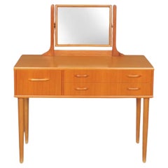 Retro Mid-Century Teak Vanity/Desk