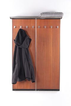 Mid-Century Teak Wall Coat Rack, 1960s