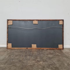 Espejo de pared de teca de mediados de siglo