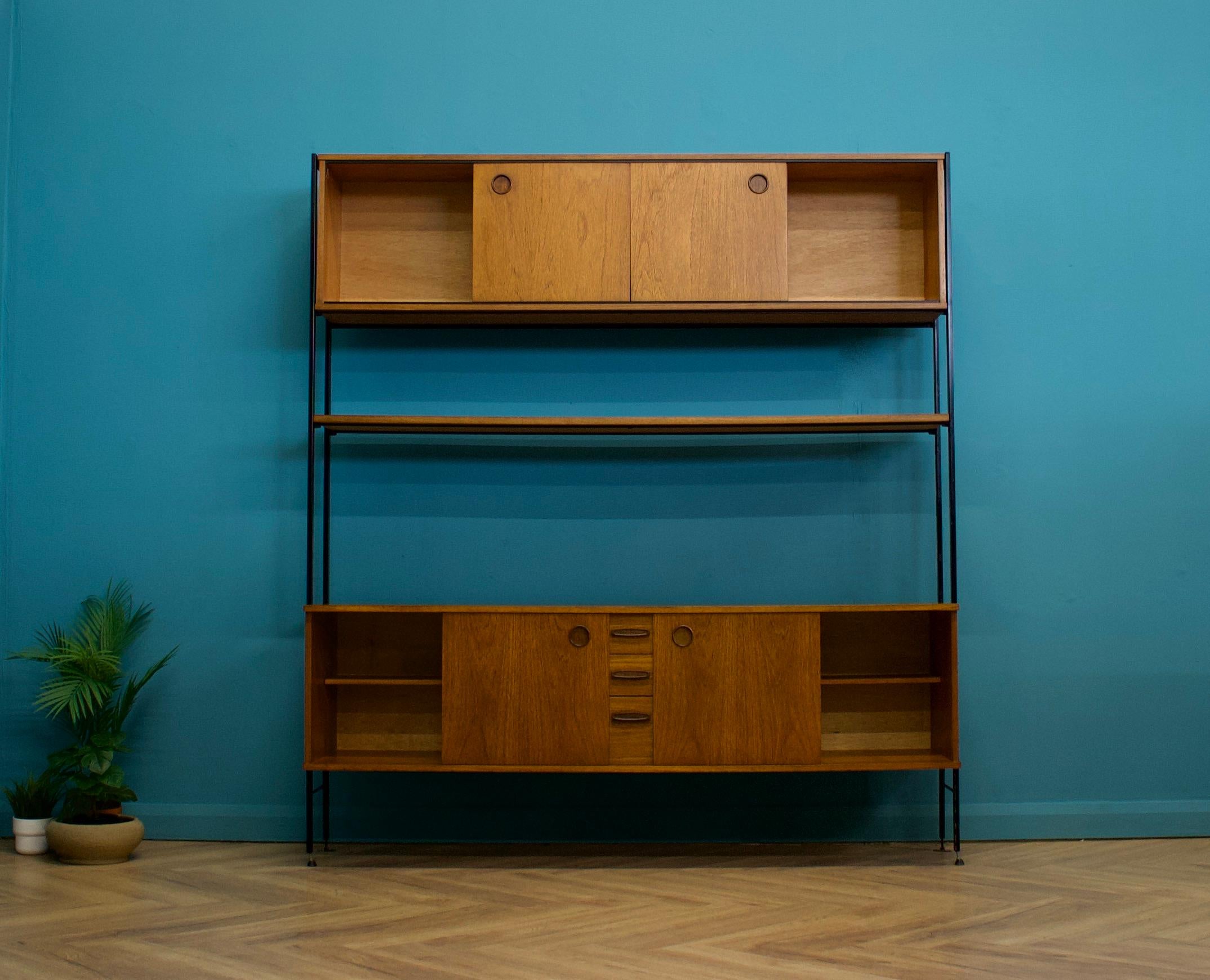 British Mid Century Teak Wall or Shelving Unit from Avalon, 1960s