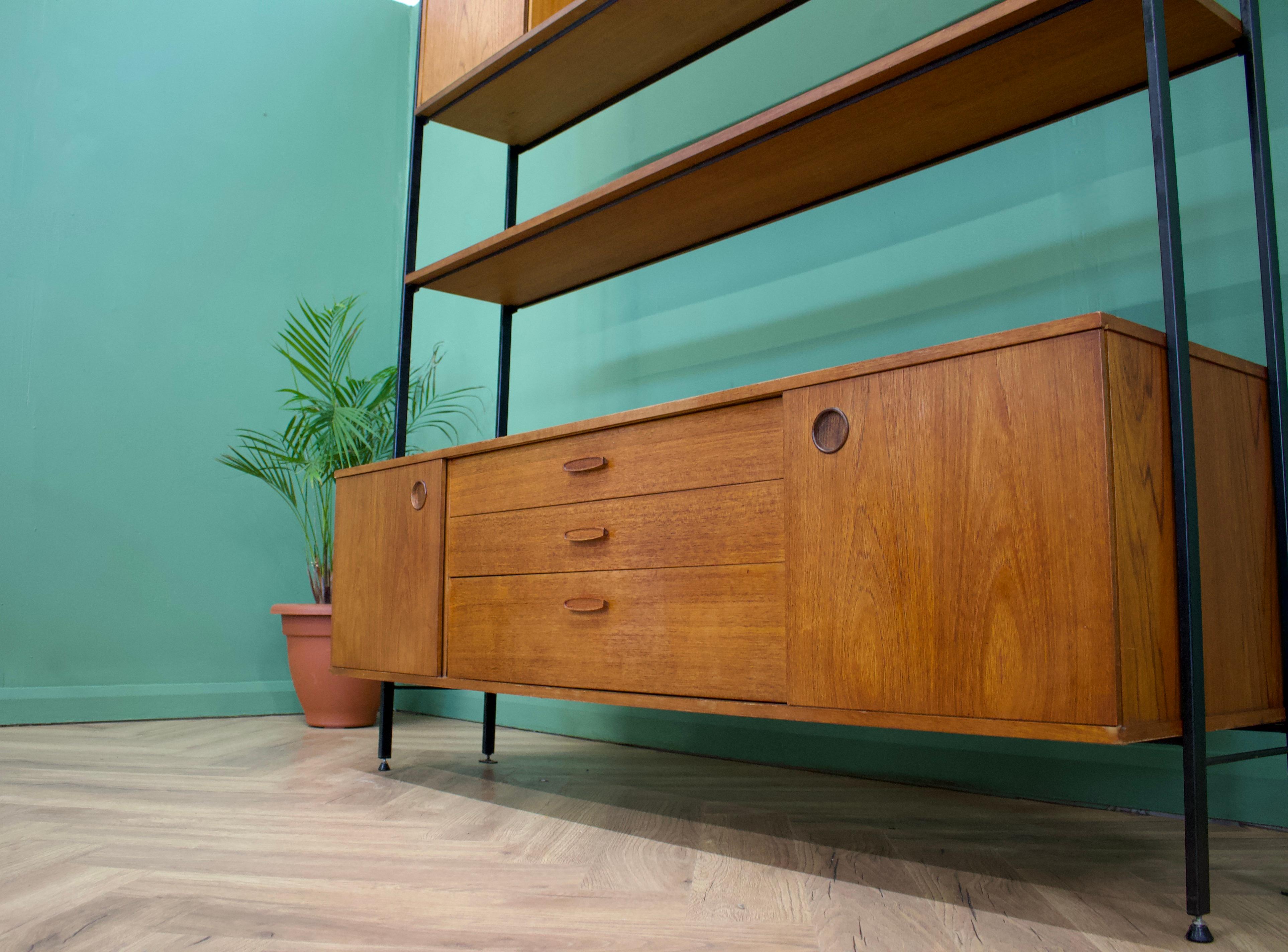 British Midcentury Teak Wall or Shelving Unit from Avalon, 1960s