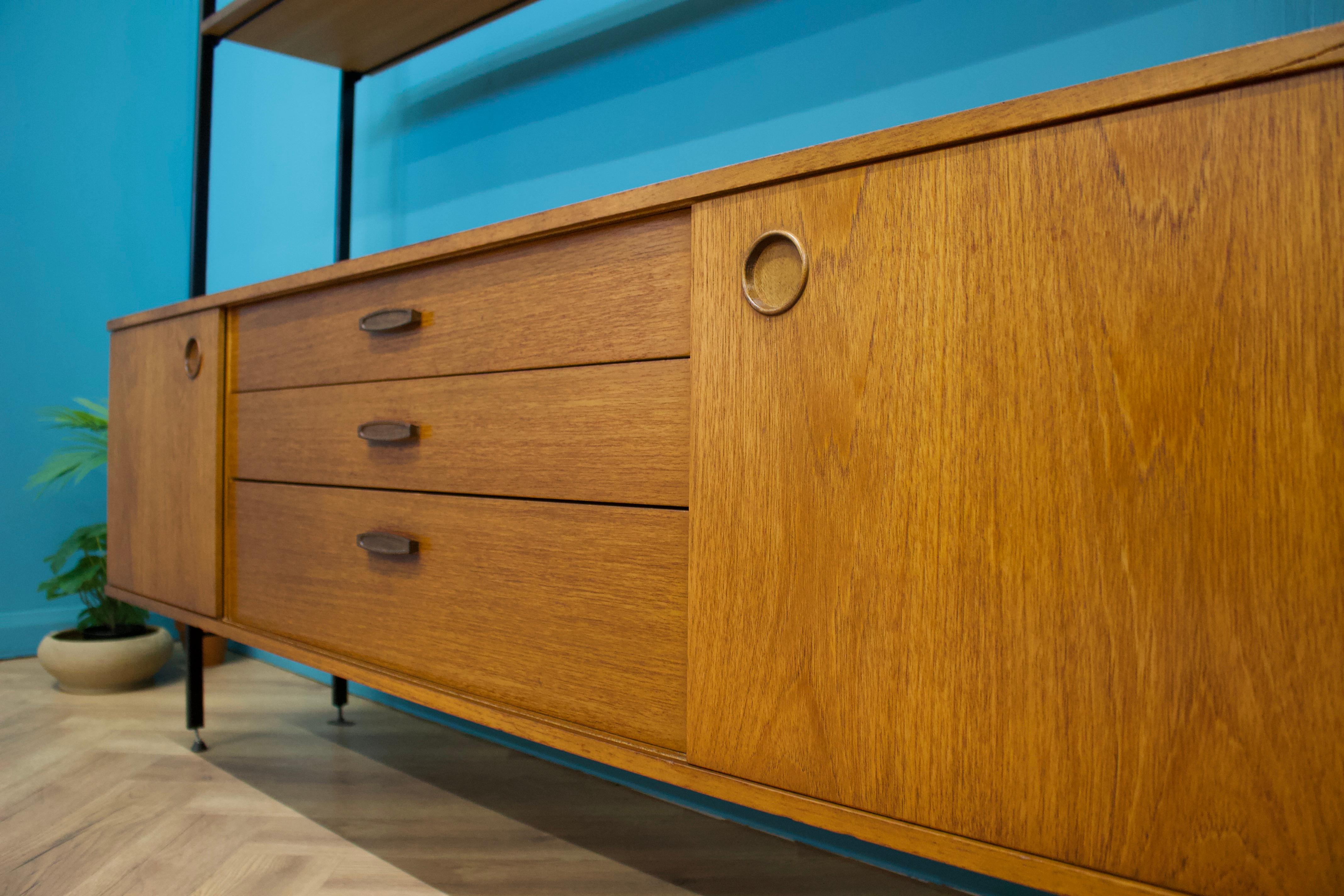 Mid Century Teak Wall or Shelving Unit from Avalon, 1960s In Good Condition In South Shields, GB