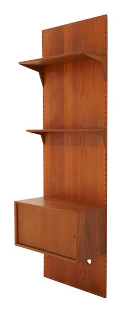 Midcentury Teak Wall Shelving Unit