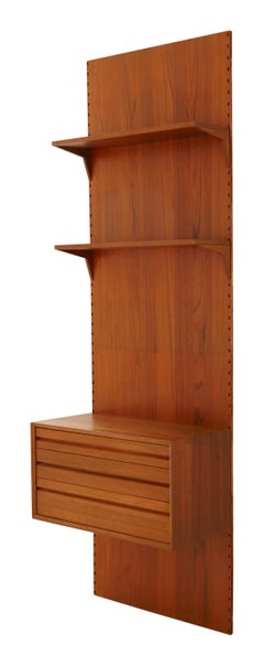 Midcentury Teak Wall Shelving Unit
