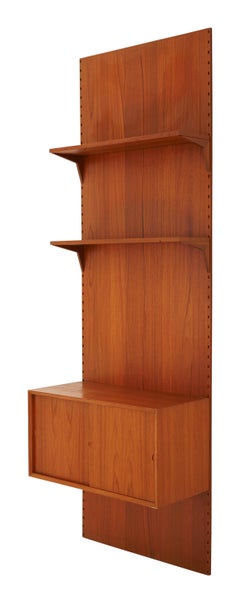 Midcentury Teak Wall Shelving Unit