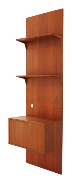 Midcentury Teak Wall Shelving Unit