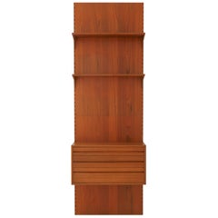 Midcentury Teak Wall Shelving Unit