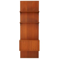 Midcentury Teak Wall Shelving Unit