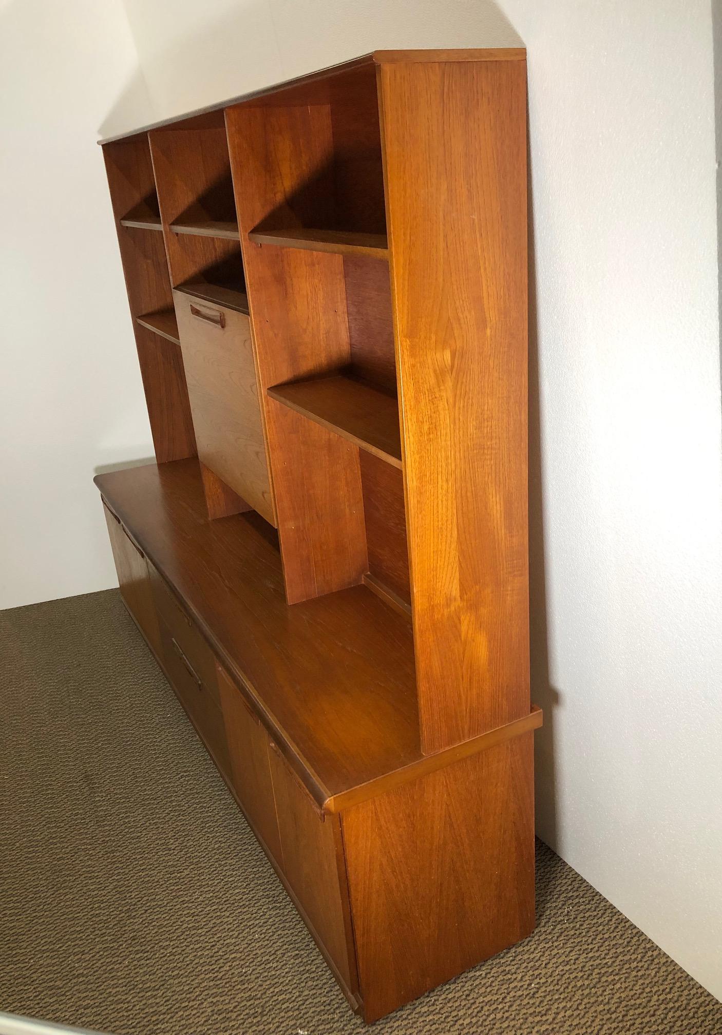 Midcentury Teak Wall Unit by Meredew For Sale 4