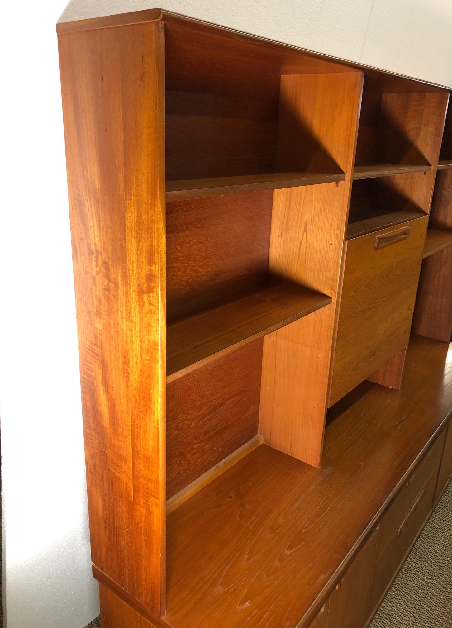 Midcentury Teak Wall Unit by Meredew For Sale 5