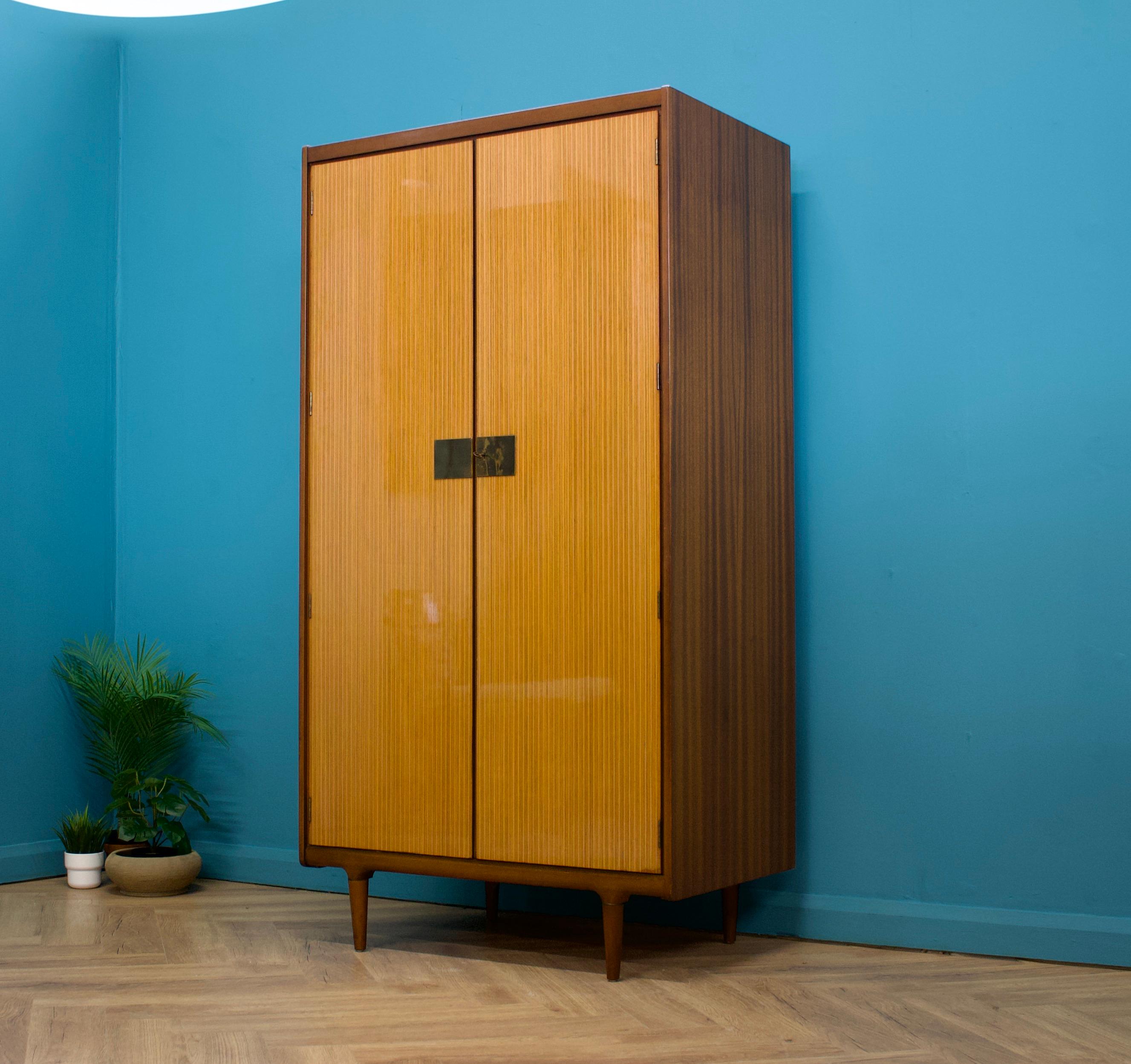 Mid-Century Modern Mid-Century Teak & Walnut Wardrobe from Wrighton, 1960s