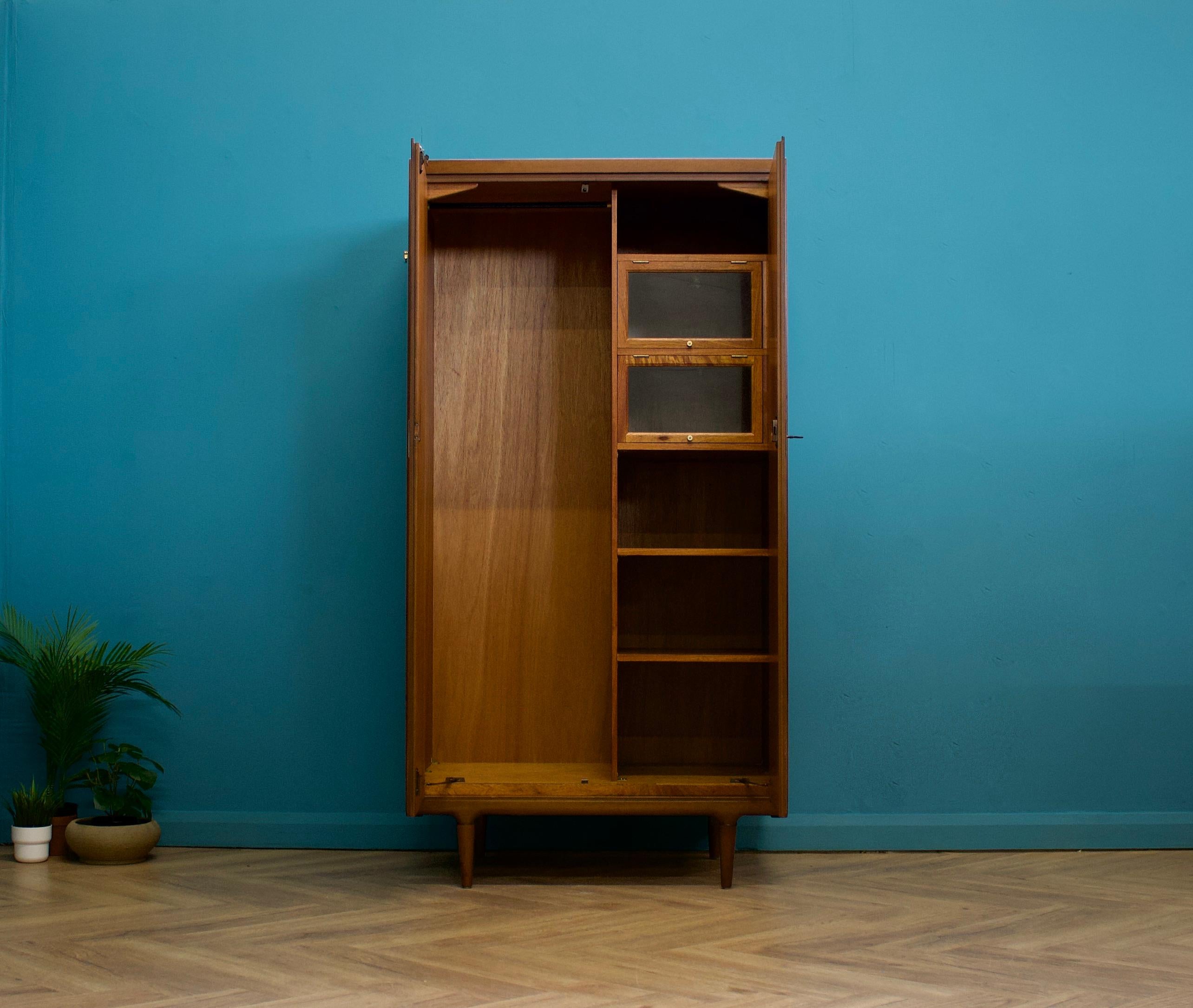 Veneer Mid-Century Teak & Walnut Wardrobe from Wrighton, 1960s