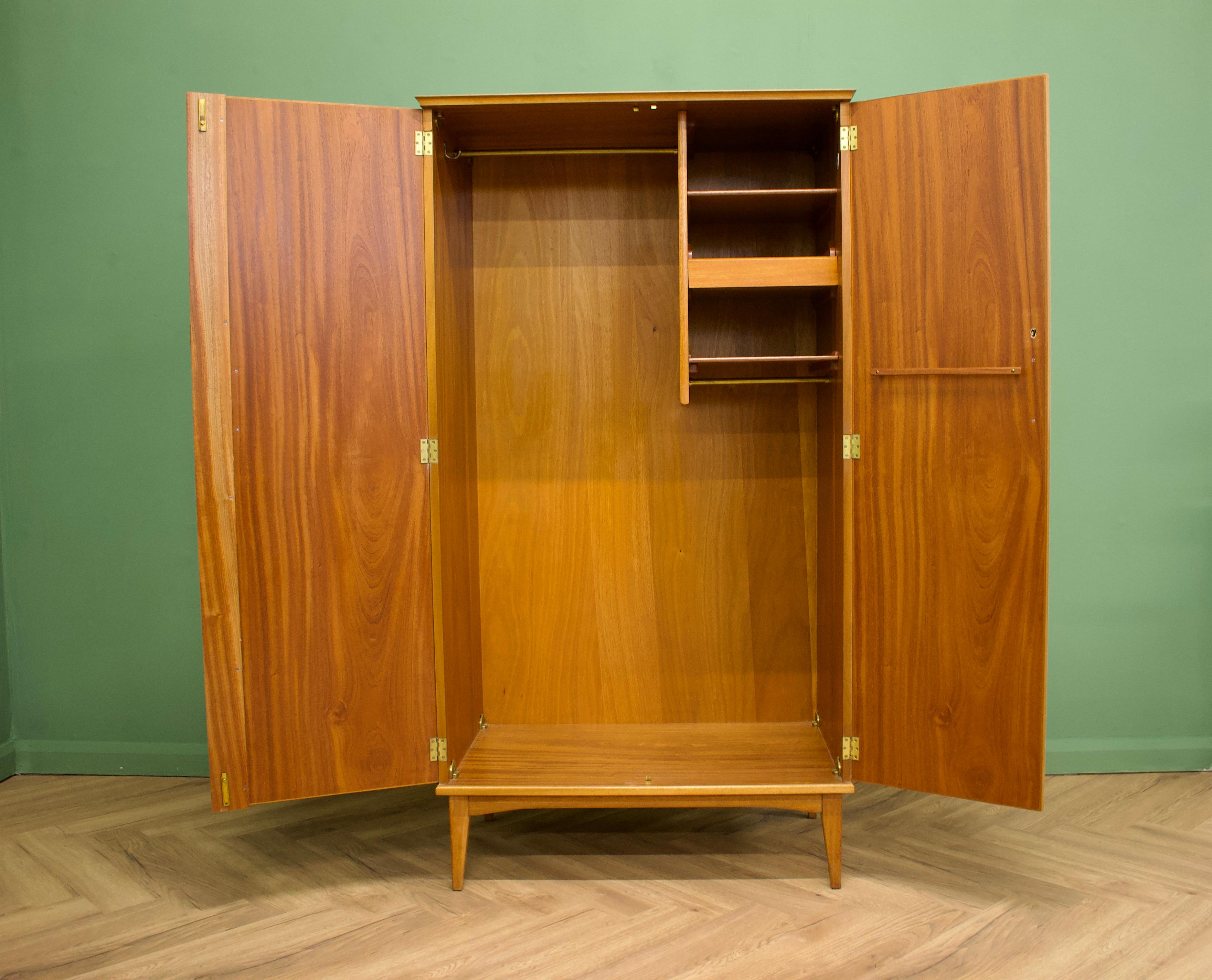 Mid Century Teak Wardrobe by Alfred Cox for Heals, 1960s In Good Condition In South Shields, GB
