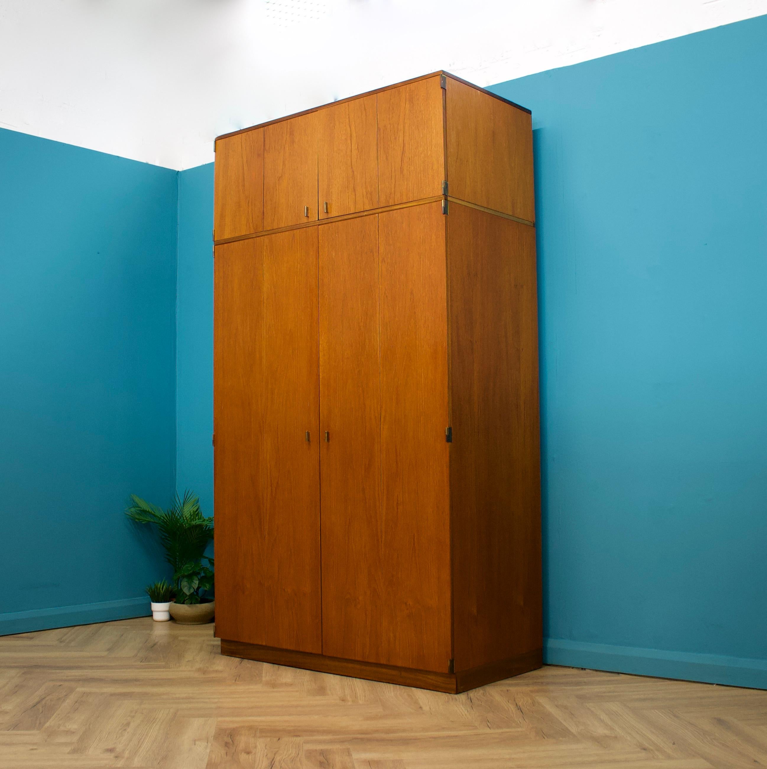 Mid-Century Modern Mid Century Teak Wardrobe from Beithcraft With Top Box, 1960s