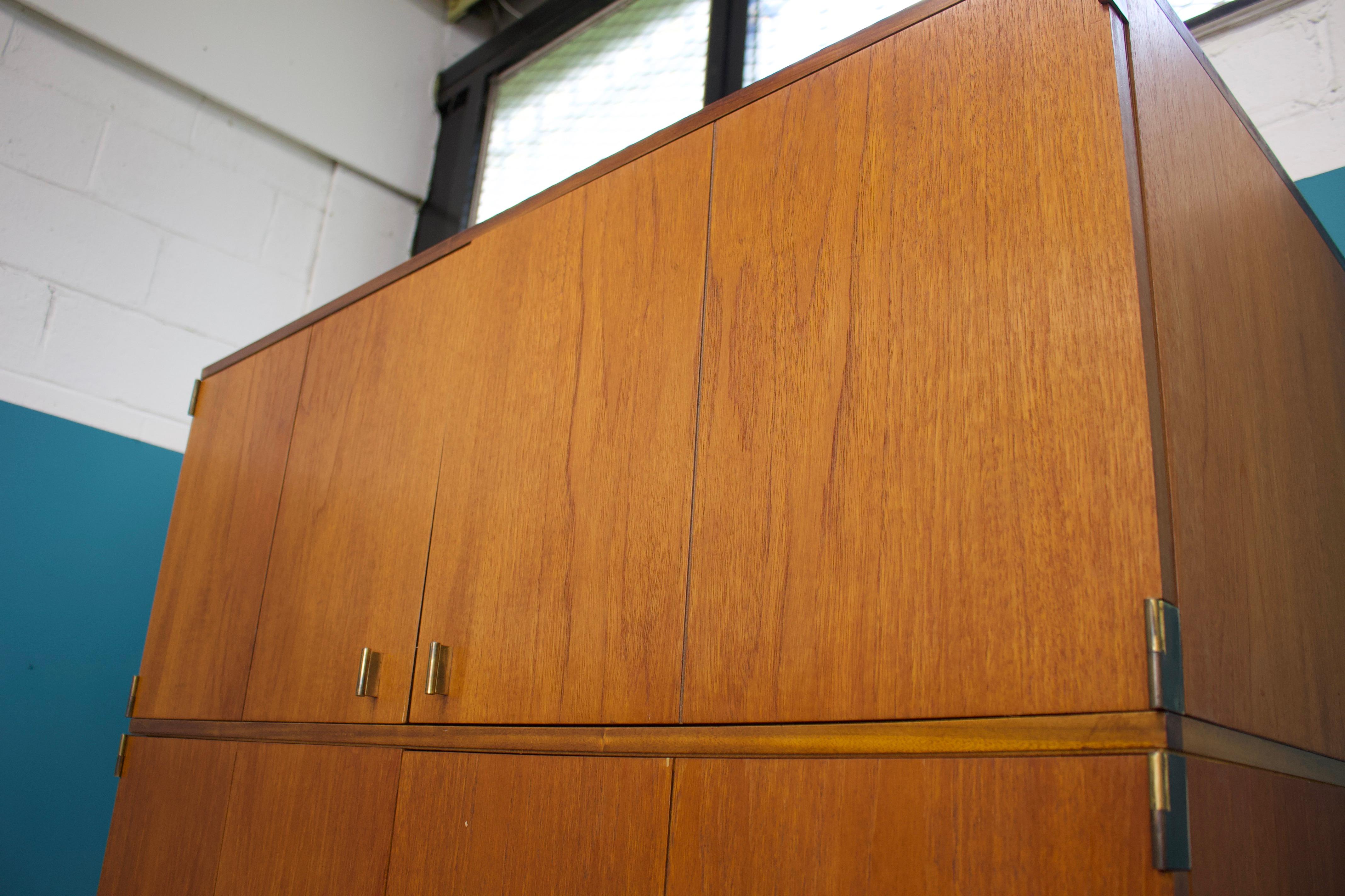 Mid Century Teak Wardrobe from Beithcraft With Top Box, 1960s In Good Condition In South Shields, GB